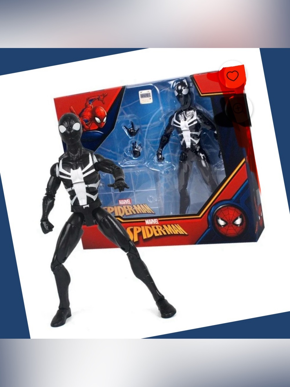 ZD Toys Marvel Hero Action Figure Black Venom Spider-man PVC Toy Model Kids Gift
